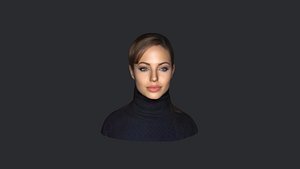 3D Jolie -Realistic bust head ready