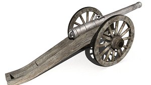 3d model of old cannon