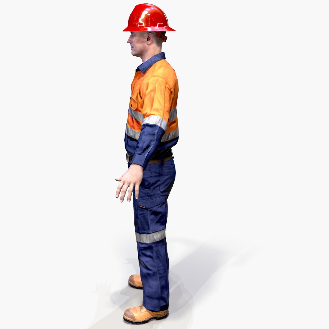3D Model Workman Mining Safety Glen UNREAL UE4 - TurboSquid 1736191