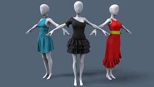 woman dresses 3D model