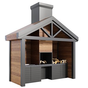 3D Modern Outdoor Kitchen 23