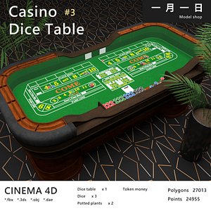 3D roulette table model