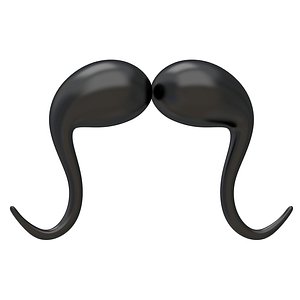 Cartoon Mustache 09 3D