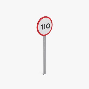 Speed Limit Road Sign 110