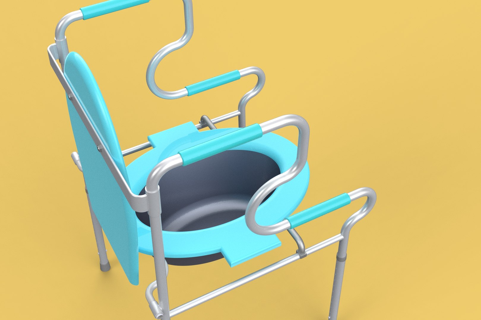 3D TOILET SEAT CHAIR COMMODE BEDSIDE BEDPAN WALKER STAND SHOWER AID ...