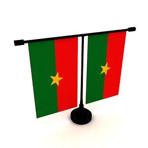 3D Flag of Burkina Faso