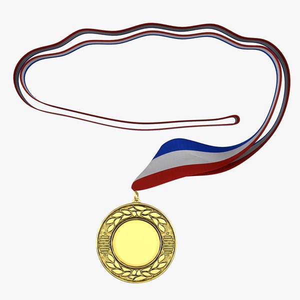 3d award medal 4 gold model