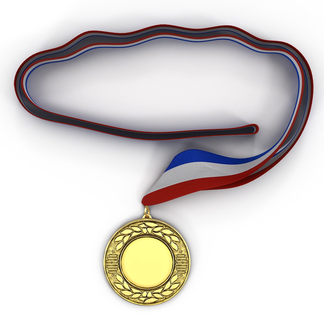 Award Medal 4 Gold 3D Model 3D model preview