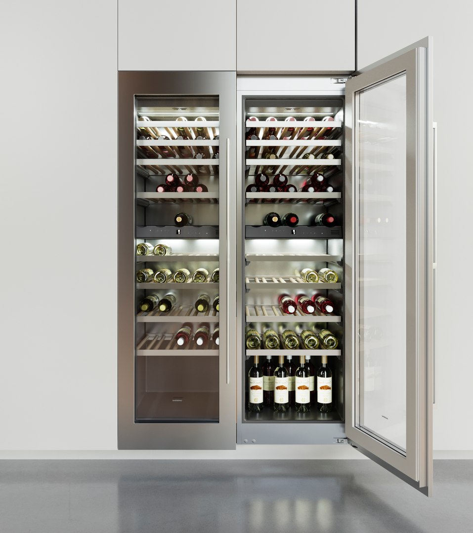 3D gaggenau wine rw282260 refrigerator TurboSquid 1468537