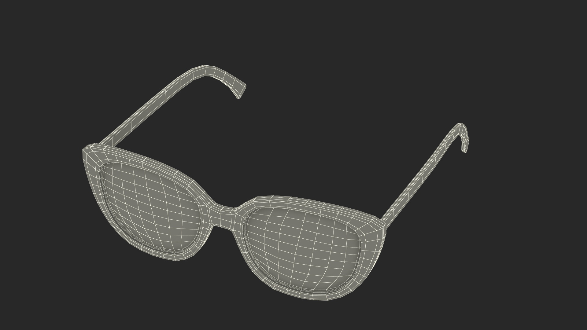 Cat Eye Glasses White 3D Model TurboSquid 2139394