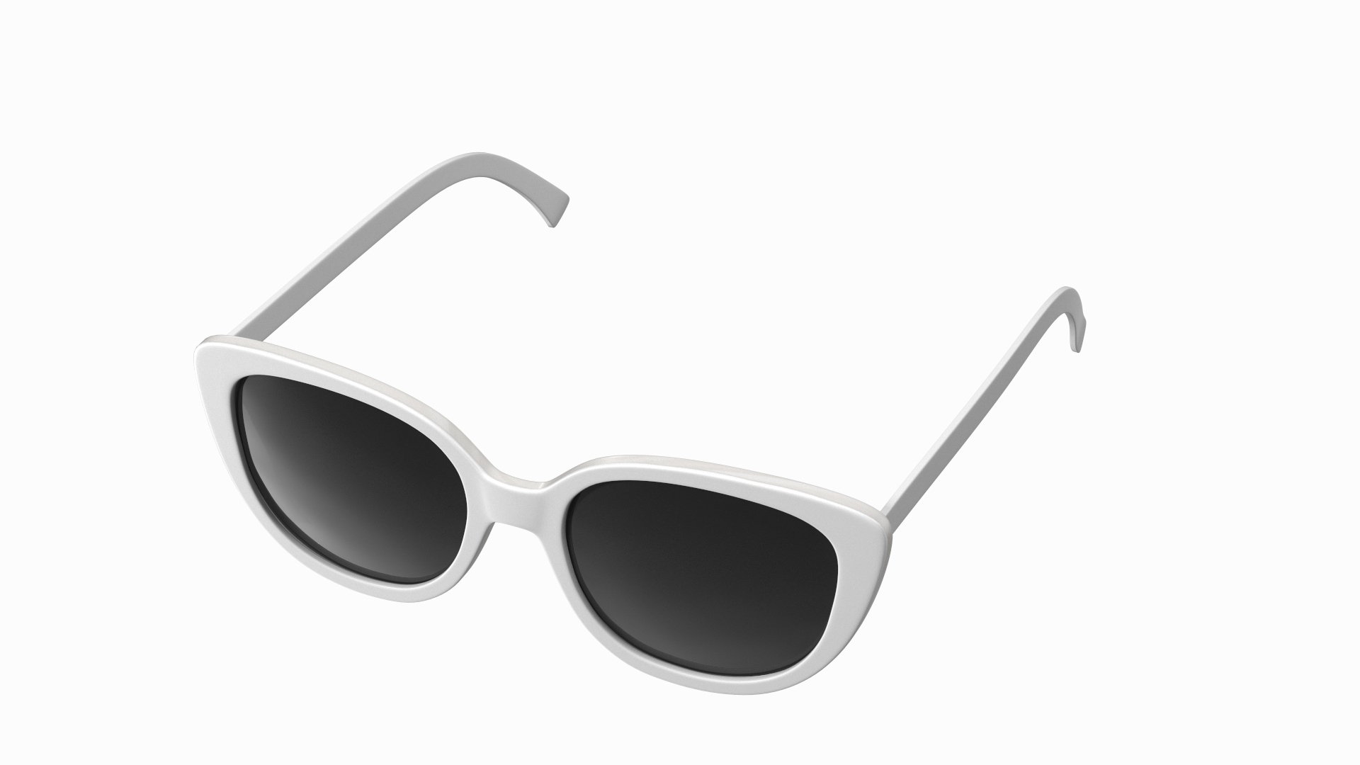 Cat Eye Glasses White 3D Model TurboSquid 2139394