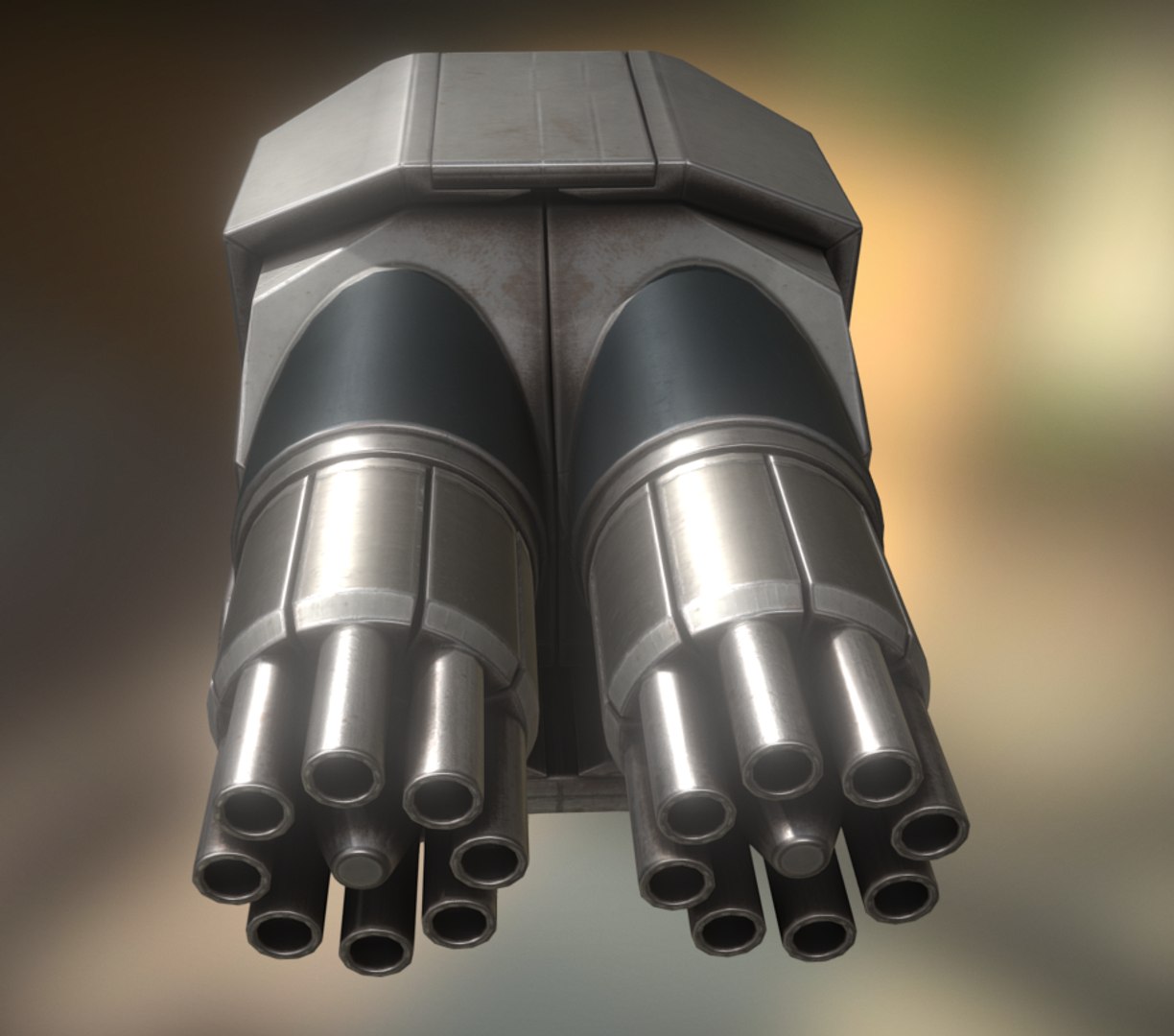 3d Model Of Gatling Gun Module