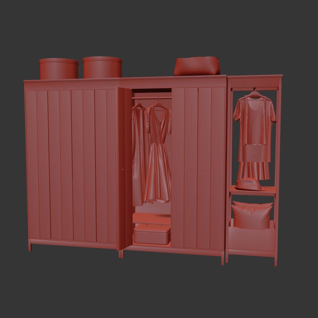 IKEA IDANAS Wardrobe Combination 3D Model - TurboSquid 1849383