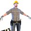 handyman worker man 3D model