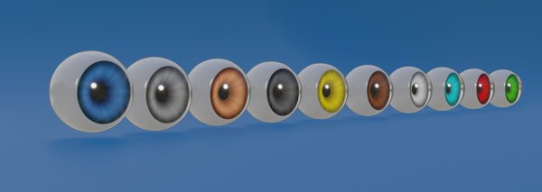3D Stylized eye collection of 10 eyes model