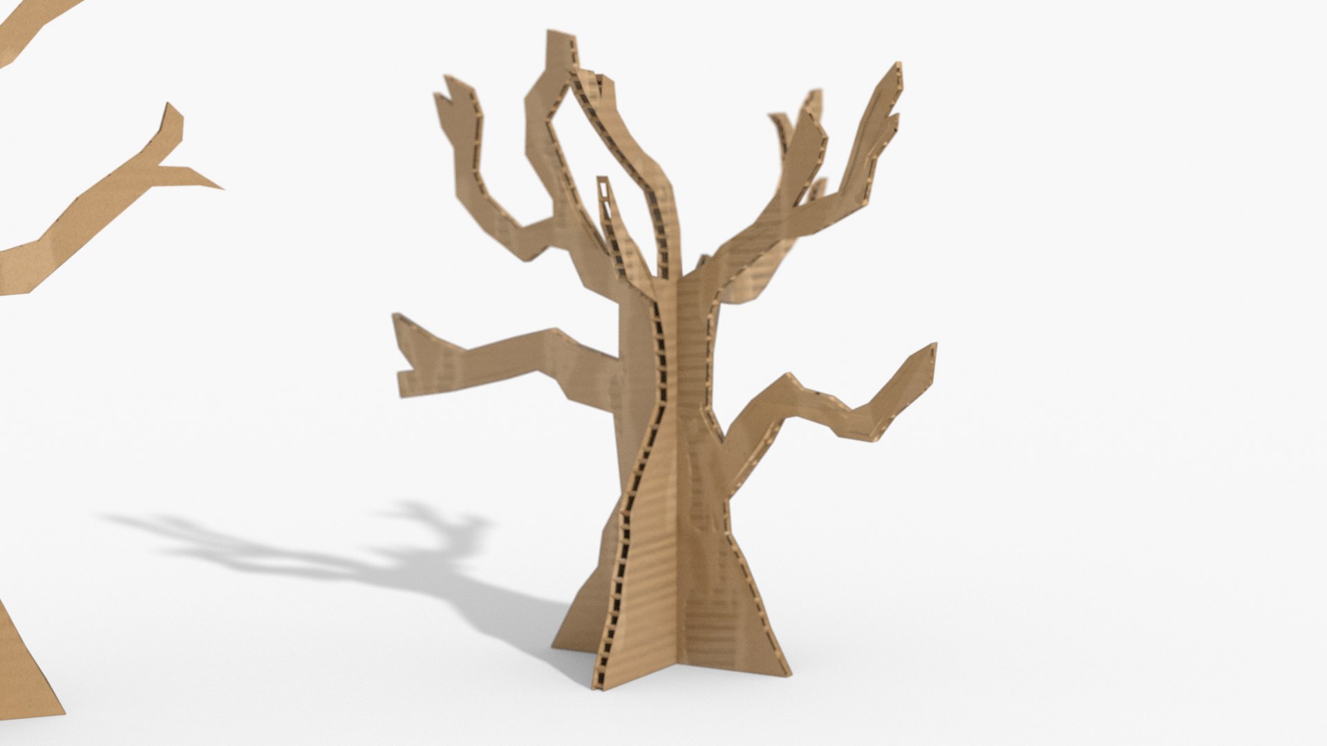3D Cardboard Trees Dae Model - TurboSquid 1842104