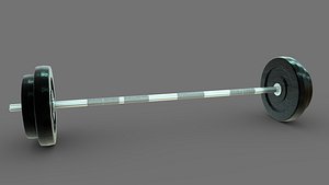 Gym Equipment bicep rod 3D model