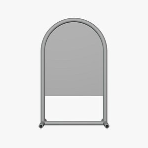 3D model Basic Metal Display Plank - Geometry Only No Textures No Materials