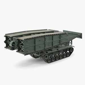 AVLB M60A1 Launched Bridge Green Rigged 3D model