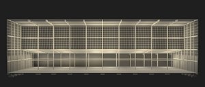 Factory building in section cut 24ZZ37 model