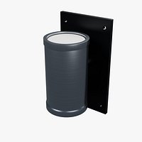 Cylinder Wall Light with Drilled Mounts and Hollow Cable Bridge