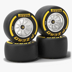 3D model formula 1 wheel f1