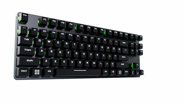 modelo 3d KeyboardDark Project One KD87A Mech - TurboSquid 2058159