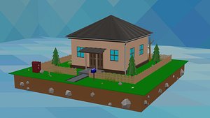 3D cartoon house model