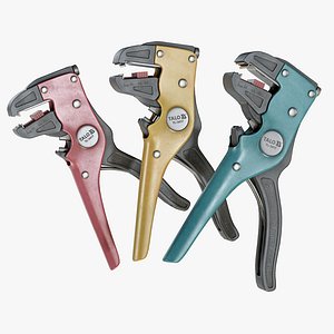 Hand Tool Wire Insulation Remover Cutter 3 Colors PBR Game Ready DA1