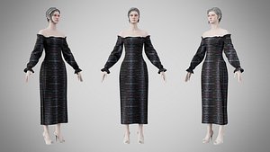 Dress 12 Electric Static Stripe