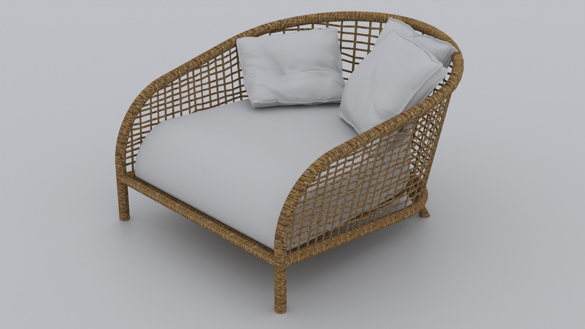 Wicker Chair 3D Model - TurboSquid 2161038