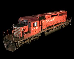 sd40-2 locomotive 3d 3ds