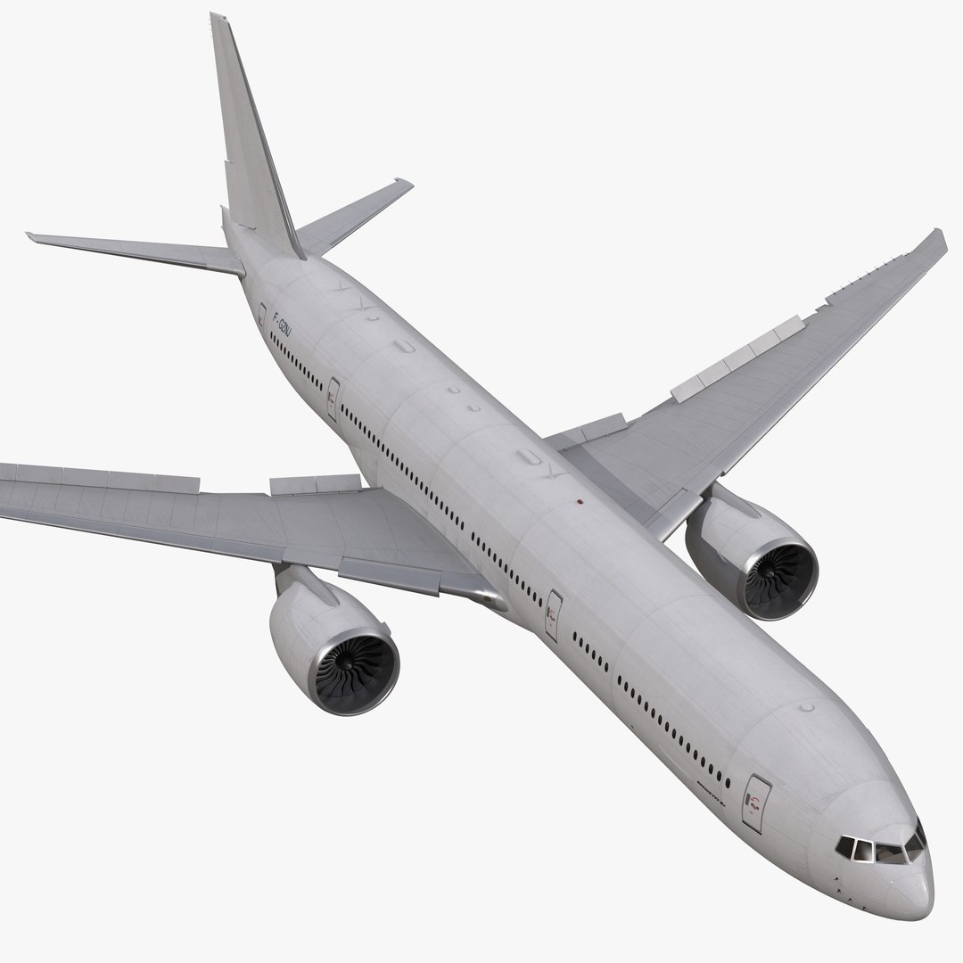 Boeing 777-8x Generic Rigged 3D Model 3D model preview