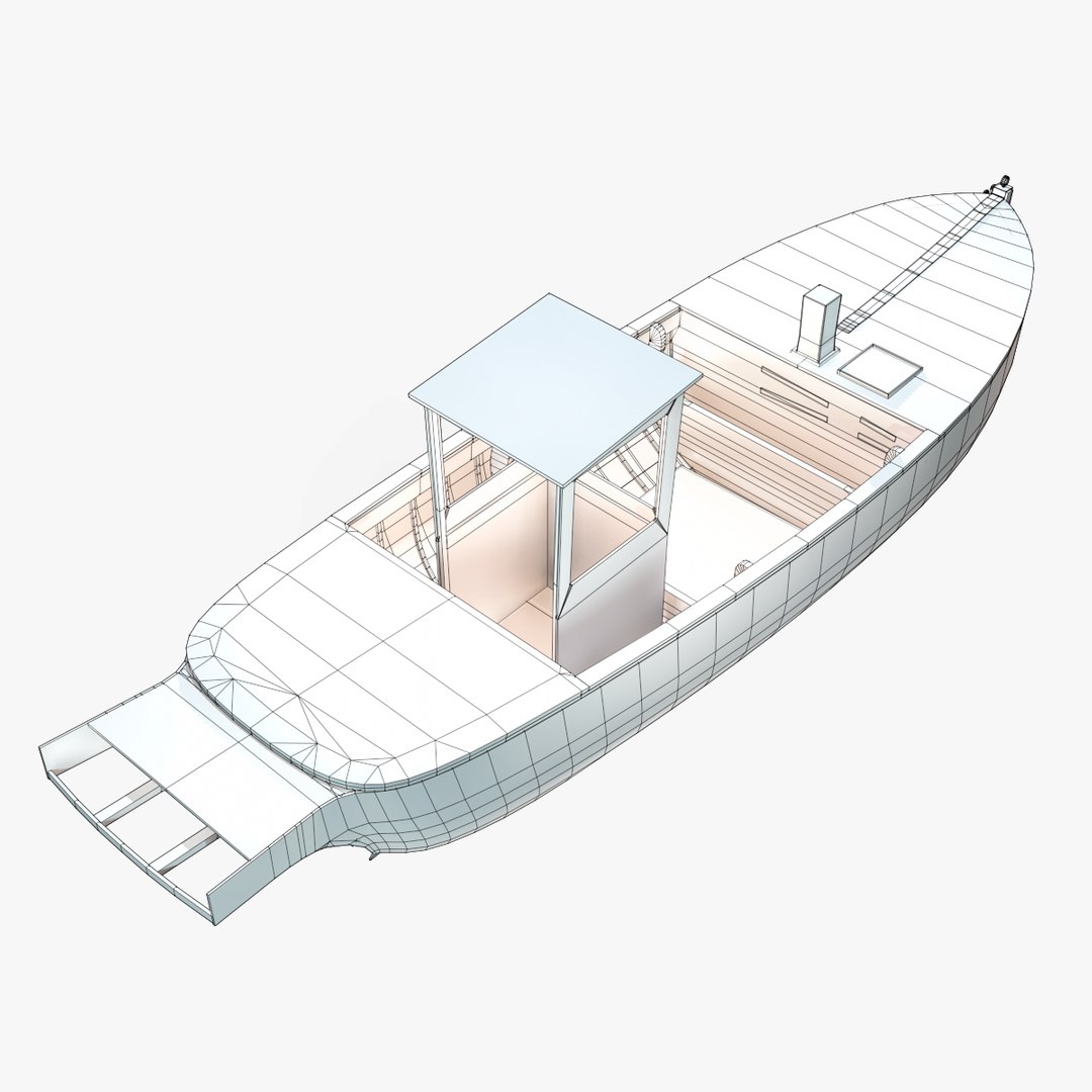 Old Fishing Boat 3D Model - TurboSquid 1555347