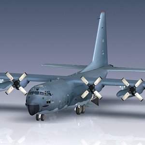 usaf mc-130e c-130 hercules 3d 3ds