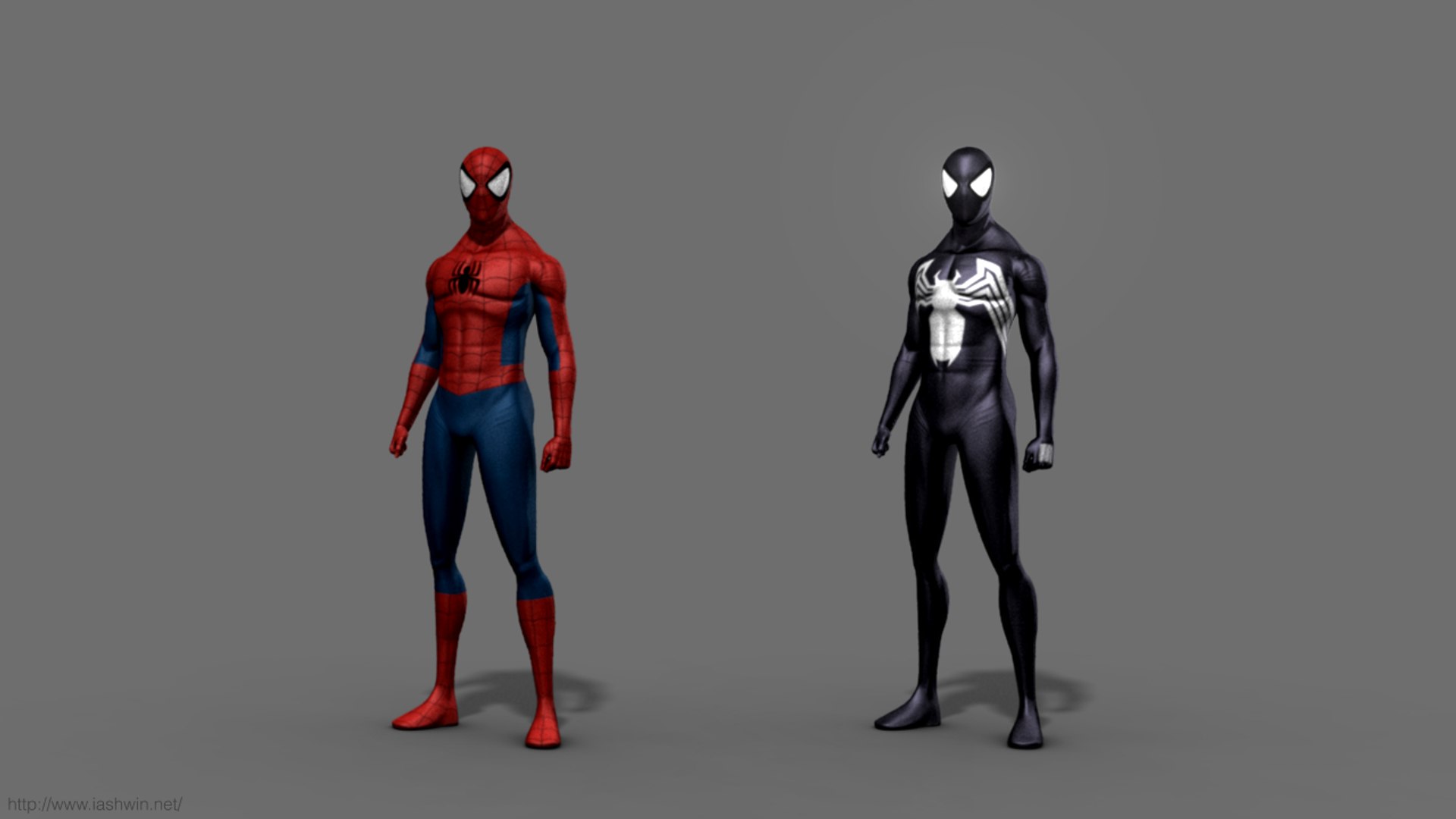 3d Model Of Spider-man Rig Character