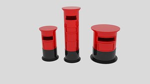 cylinder pack post box 3d obj