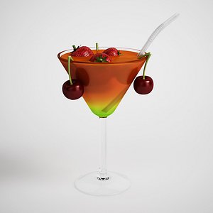 cocktail tropical 3d max