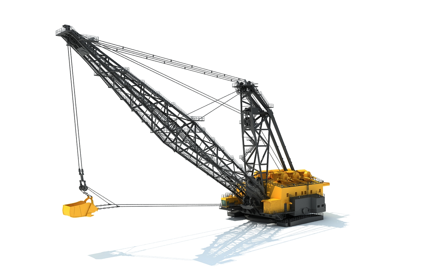 Dragline Excavator 3D Model TurboSquid 1381590
