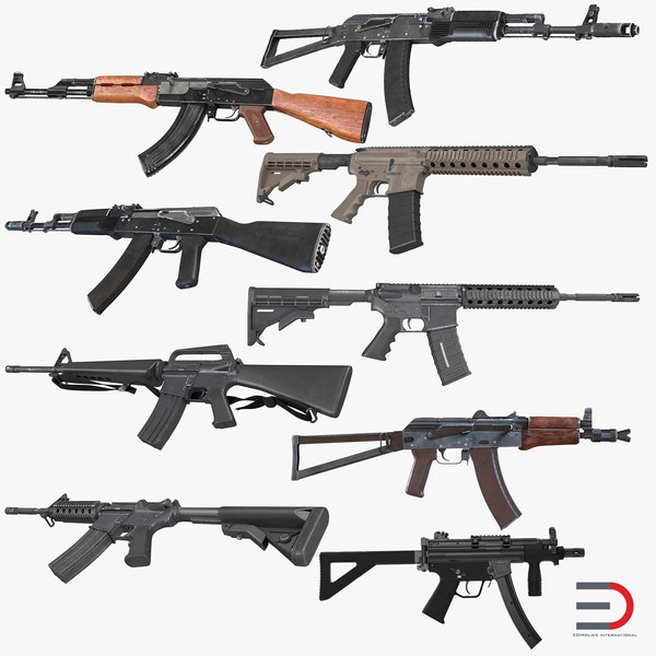 3d ak rifle custom assault model