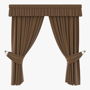 curtain 4 brown 3d max