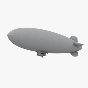 3D low-poly generic blimp