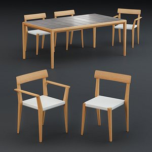 3D table dining chair