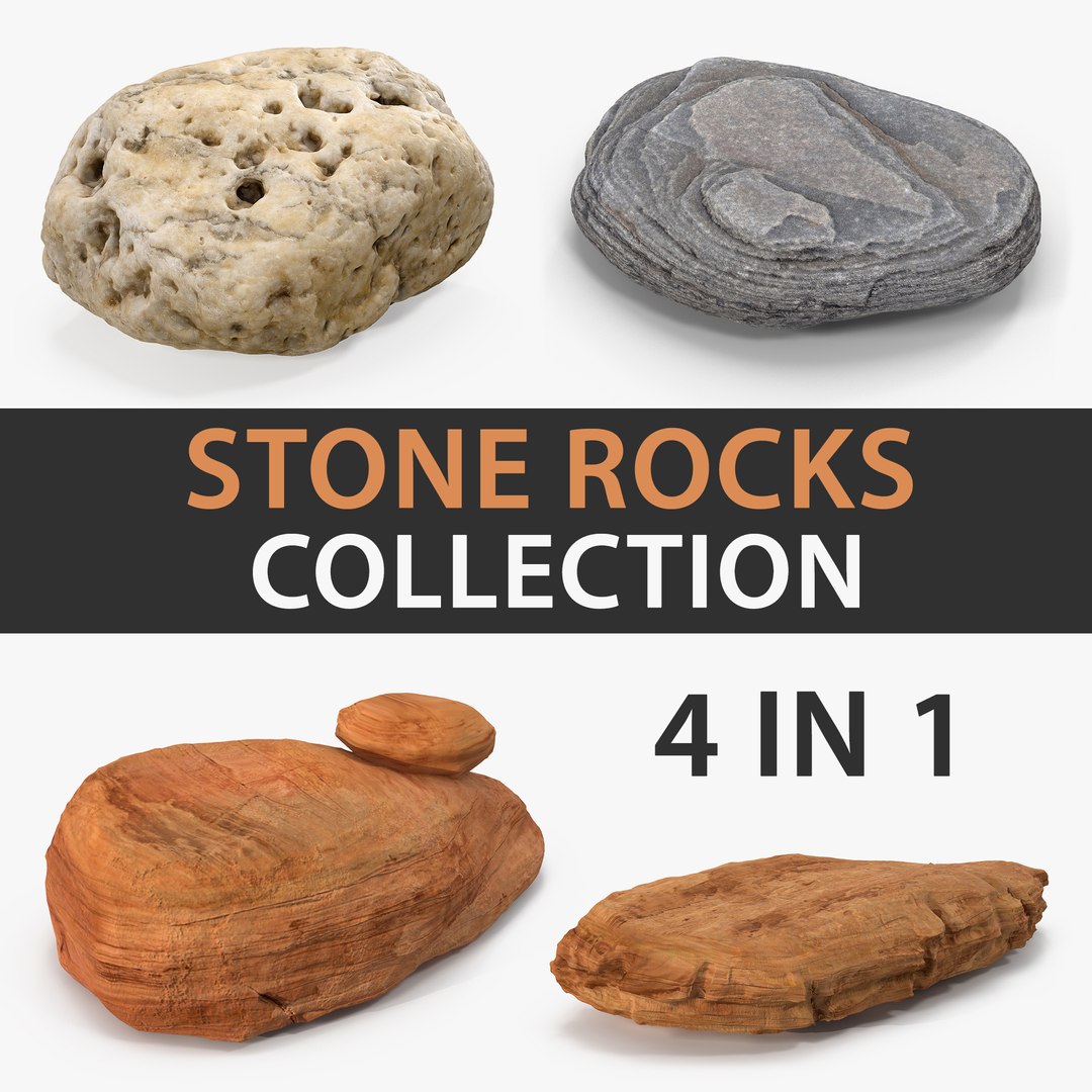 Stone Rocks Collection 3D model preview