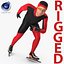 Speed Skater Generic Rigged for Cinema 4D
