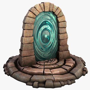 3D Medieval Portal Teleport in Jungle Ruins for Unreal and Unity