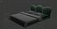 3D bed furniture furnishings model