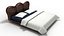 3D bed furniture furnishings model