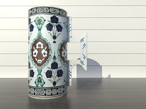 3d model of tankard iznik ceramics