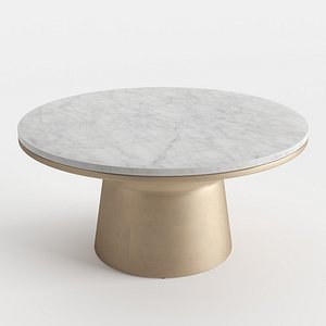 west elm pedestal coffee table 3D model